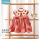 Youqi baby summer dress 2026 new children's princess style vest red plaid baby summer dress skirt red 73