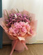 韩式粉色玫瑰永生花干花花束送闺蜜生日礼物母节礼盒女友上海 粉玫瑰永生花升级版大手捧 高近60cm