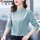Woodpecker (TUCANO) pure cotton long-sleeved shirt for women Spring and Autumn 2026 New Large Size Western Feminine Shirt Middle-aged Mom Top Picture Color M 80-95Jin Jin is equal to 0.5 kg