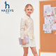 HAZZYS children's clothing girls' shirt 2026 Spring College Lapel Temperament Long Sleeve Top Gray Khaki 165