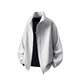 Cotton Jacket Men's Spring and Autumn American Stand Collar Pilot Solid Color Jacket Loose and Versatile Jacket Black XL
