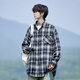 Woodpecker (TUCANO) American plaid long-sleeved shirt men's spring and autumn clothing men's large size jacket yellow plaid 5XL recommended weight 220-240Jin Jin equals 0.5 kg