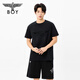 BOY LONDON round neck low-key black flocking short-sleeved men's and women's 2026 spring and summer new cool T-shirt N01080 black S