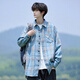 Woodpecker (TUCANO) American plaid long-sleeved shirt men's spring and autumn clothing men's large size jacket yellow plaid 5XL recommended weight 220-240Jin Jin equals 0.5 kg