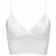 MOXTOC mulberry silk bra push-up summer luxury silk adjustable strap underwear women's silk tube top gift white M (recommended 70ABC75ABC80AB)