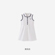 YEEHOO children's skirt girls lapel vest dress summer moisture-absorbing quick-drying sunscreen antibacterial sports style dress Ying's white 110 cm