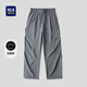 Heilan House (HLA) casual pants for men 26 new four-way stretch solid color drawstring lace pants for men spring and summer HKCED5F126A medium gray C6 S 165/72A recommended 104~116Jin Jin equals 0.5 kg
