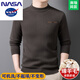 NASAOVER Ordos city-produced 100% wool sweater for men middle-aged warm thickened half-turtleneck sweater winter sheep. Cashmere sweater gray high-end special non-pilling 2025 autumn and winter new model XL 175 (recommended weight 140-160Jin Jin equals 0.5 kg)