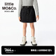 Little MO&Co. Show same style little moco children's clothing 26 new girls imitation hot diamond denim skirt short skirt parent-child denim black 165 165/67