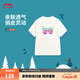 Li Ning Children's Clothing丨Short-sleeved cultural shirt for older girls 2026 new skin-friendly, comfortable, fashionable and casual sports T-shirt, milky white-2 120