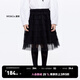 Little MO&Co. New Year's greetings clothing children's skirt girls cake skirt mesh skirt skirt children's skirt short skirt black 100 110/50