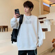 Xiaofu casual long-sleeved sweatshirt men's spring round neck pullover loose slim versatile sportswear top simple men's clothing