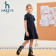 Haggis (HAZZYS) children's clothing girls dress 2026 summer new style sweet style skirt for middle and large children outdoor simple casual half-sleeved skirt green plum green 110