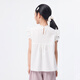 Xiaoyinman children's clothing girls round neck button-down shirt 26 summer children's texture casual breathable top for middle and large children off-white 120
