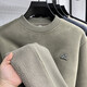 K-Boxing high-end all-in-one velvet men's sweatshirt round collar warm winter velvet thickened double-sided Austrian grain fleece bottoming shirt top green velvet thickened 4XL 185-200Jin Jin equals 0.5 kg