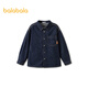Balabala children's clothing children's long-sleeved shirt boys 2026 spring denim tops same style in shopping malls