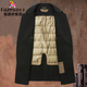 Fazeya Hengyuanxiang Group's high-end 100% wool double-sided woolen coat men's mid-length business casual goose down liner black M (170) (recommended 110-130 Jin Jin equals 0.5 kg)