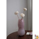 High-end thousand-layer rose dried flower bouquet, living room decoration, eternal flower, light luxury, high-end artificial flower decoration upgrade, 3 cherry pink gourds and glazed vase, bottle height is about 31.5cm, flower branches 2
