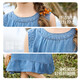 ASK JUNIOR children's skirt summer vacation Tencel denim skirt medium and large children's suspender skirt dress girl princess skirt