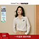 Yinman 2025 autumn and winter new women's clothing | Mirei series cute embroidered brushed cotton shirt long-sleeved shirt off-white M