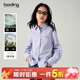 Taoding girls French Lyocell Tencel shirt spring and autumn new design contrasting plaid long-sleeved tops for older children