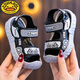 G.duck boys' sandals, children's summer shoes 2026 new soft-soled anti-slip anti-slip anti-kick beach shoes for middle and large children, gray 24, inner length 15.5cm, suitable for feet 14.5cm long