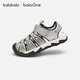 BalaOne children's shoes children's sandals boys' sports shoes 2026 Xia Xin outdoor toe-toe shoes smoke gray silver 20301 27 (foot length 16.3-16.7/inner length 17.6)