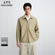 PEACEBIRD Men's Shopping Mall Same Style Executive Jacket Spring New Lapel Commuting Jacket B1BCG1602 Light Khaki 1 S