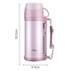 Thermoscientist en acier inoxydable Pot thermos grande capacité portable sportif extérieur voyage ménage naufaire tasse ffw-1000 (rose) FFW-1000-pk 1000 ml