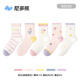 Niduoxiong Girls' Socks Spring and Summer Thin Cotton Socks Children's Boneless Antibacterial Mesh Socks Mid-calf Girls Students S6231 Milk Brown Bear Mesh Breathable 10A Antibacterial 5-7 Years Old (Suitable for Feet Length 16-18cm)