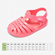 Snaffy Girls' Jelly Shoes Summer Children's Beach Shoes Breathable and Comfortable Little Girls' Versatile Sandals Coral Pink 29