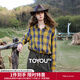 Chuyu Return to Countryside Pure Cotton Shirt Women's 2026 Spring New Loose Retro Plaid Waist Shirt Top Yellow Blue Check S