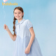 BALABALA children's clothing girls' skirts children's dresses medium and large children 2026 new summer wear mesh skirt fake two pieces pink blue 80005 120