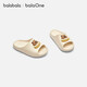 BALABALA balaOne children's shoes children's slippers boys and girls sandals 2026 Xia Xin non-slip indoor shoes off-white 10301 27 (foot length 16.3-16.7/inner length 17.2)