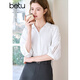 Betu women's new summer shirt sleeves with lace stitching three-quarter sleeves anti-wrinkle shirt for women 2503T40