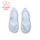 Fuluo Mi Girls Sandals 26 Summer New Sweet and Style Princess Shoes for Baby Girls Soft Bottom Breathable Jelly Shoes Silver 28