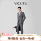 VICUTU Men's Formal Suit Business Versatile Travel Commuting Gray Pinstripe Suit 26 New Style Gray Pinstripe 175C Suit Top