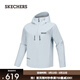 Skechers Men's Jacket Outdoor Sports Comfortable Waterproof Breathable Loose Windproof Warm Jacket Hiking Wear P125M002 Pearl Blue/01MZ S