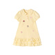 DEESHA Official Children's Clothing Girls Skirt Summer New Style Girls Baby Toddlers Sweet and Fun Embroidered Dress Yellow 90