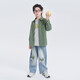 Moba Eyes Children's Clothing Boys Plaid Shirts Children's Shirts 2026 Spring and Autumn New Tops Boys Big Children's Jackets Versatile Long Sleeves Green 110 110cm