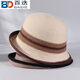 Baidu curled edge fisherman's hat for women British style autumn and winter French color matching elegant top hat warm basin hat black one size