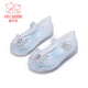 Fuluo Mi Girls Sandals 26 Summer New Sweet and Style Princess Shoes for Baby Girls Soft Bottom Breathable Jelly Shoes Silver 28