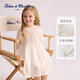 TARTINE ET CHOCOLAT French Chocolate Children's Wear 26 Spring and Summer New Girls' Round Neck Dress Dress Ivory White 90/2A One Size