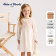 TARTINE ET CHOCOLAT French Chocolate Children's Wear 26 Spring and Summer New Girls' Round Neck Dress Dress Ivory White 90/2A One Size