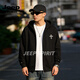 JEEP SPIRIT trendy brand hooded cardigan sweatshirt men's 2026 spring new loose versatile casual jacket men's top black S
