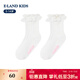 E LAND KIDS pedophile girls' socks 26 spring and summer new sweet lace princess socks mid-calf socks Ivory ivory/39 10-12 years old, foot length 18-20cm