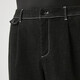 K-boxing pour hommes décontractés micro-élastiques silhouette jeans droits lâches fqrt1509 noir 34