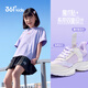 361 Children's Sports Shoes 2026 Summer Girls' Big Children's Flirty Breathable Sweet Cool Casual Dad Shoes Purple 35