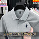 Woodpecker (TUCANO) 100% cotton high-end short-sleeved t-shirt men's summer embroidered lapel polo shirt business dad half-sleeved T-shirt floral gray pure cotton fabric comfortable skin-friendly and breathable XL 175 size - recommended 130-155 Jin Jin equals 0.5 kg