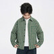 Moba Eyes Children's Clothing Boys Plaid Shirts Children's Shirts 2026 Spring and Autumn New Tops Boys Big Children's Jackets Versatile Long Sleeves Green 110 110cm
